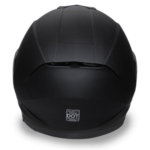 MATTE BLACK DAYTONA DETOUR MOTORCYCLE HELMET - DE1B