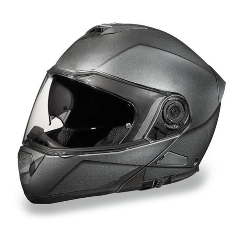 METALLIC GRAY GLIDE MOTORCYCLE HELMET - MG1GM