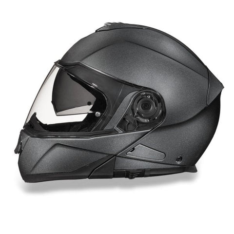 METALLIC GRAY GLIDE MOTORCYCLE HELMET - MG1GM