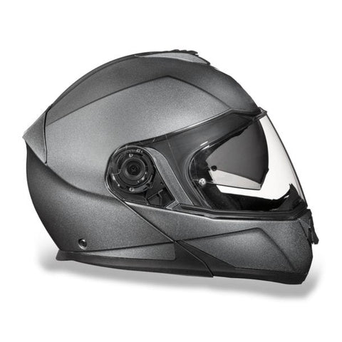 METALLIC GRAY GLIDE MOTORCYCLE HELMET - MG1GM