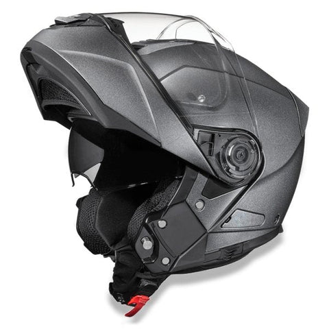 METALLIC GRAY GLIDE MOTORCYCLE HELMET - MG1GM