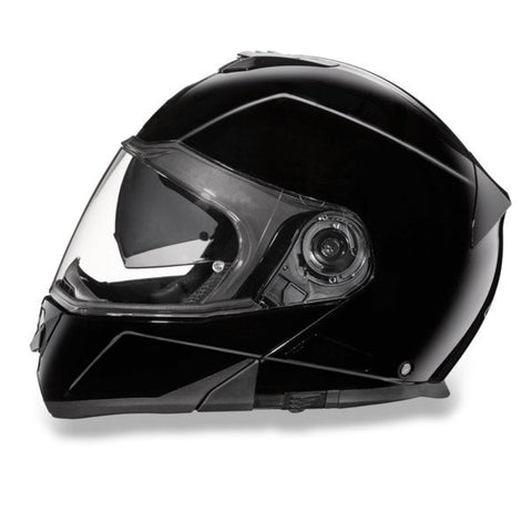 GLOSS BLACK GLIDE MOTORCYCLE HELMET - MG1A