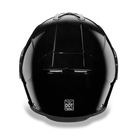 GLOSS BLACK GLIDE MOTORCYCLE HELMET - MG1A