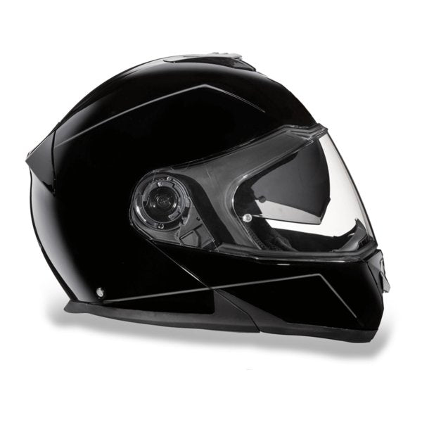 GLOSS BLACK GLIDE MOTORCYCLE HELMET - MG1A