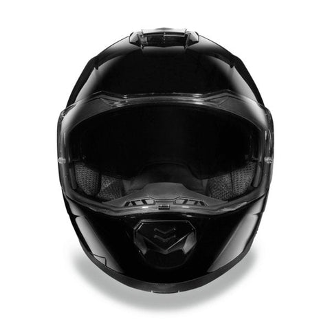 GLOSS BLACK GLIDE MOTORCYCLE HELMET - MG1A