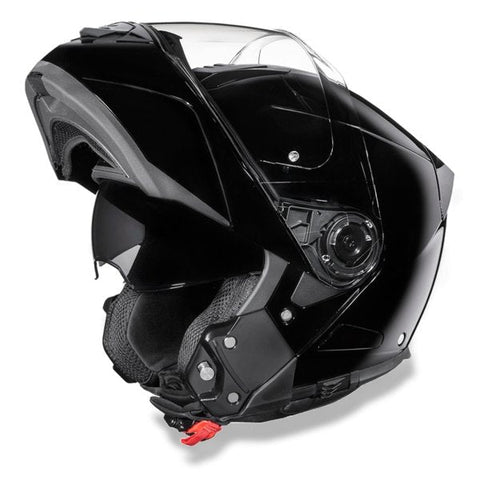 GLOSS BLACK GLIDE MOTORCYCLE HELMET - MG1A