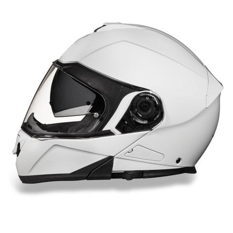 GLOSS WHITE GLIDE MOTORCYCLE HELMET - MG1C