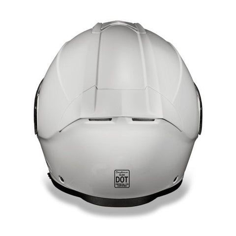 GLOSS WHITE GLIDE MOTORCYCLE HELMET - MG1C