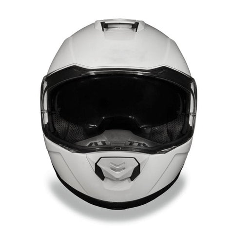 GLOSS WHITE GLIDE MOTORCYCLE HELMET - MG1C