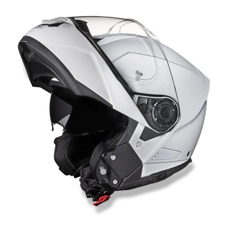 GLOSS WHITE GLIDE MOTORCYCLE HELMET - MG1C