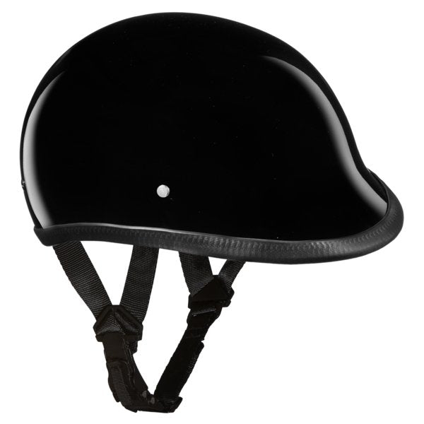 GLOSS BLACK HAWK POLO MOTORCYCLE HELMET - H1A