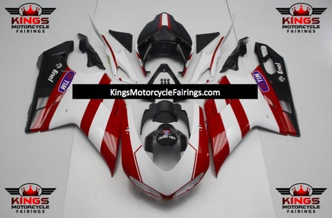 Ducati 1098 (2007-2012) Red, White & Black Striped Fairings