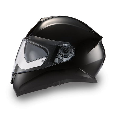 GLOSS BLACK DAYTONA DETOUR MOTORCYCLE HELMET - DE1A