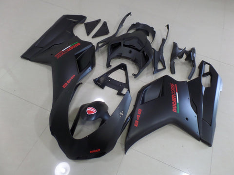 Ducati 1098 (2007-2012) Matte Black & Red Corse Fairings