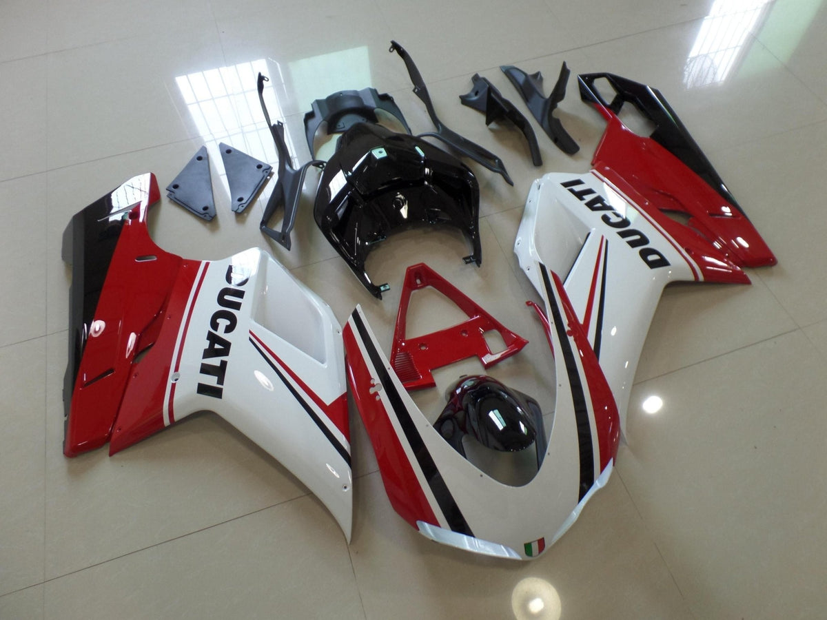 Ducati 1098 (2007-2012) White, Red & Black Fairings