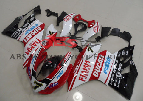 Ducati 899 (2011-2014) Red & White FIAMM #7 Fairings