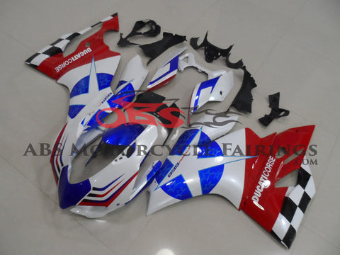 Ducati 1199 (2011-2014) White, Blue & Red Corse Star Fairings