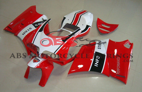 Ducati 916 (1994-1999) Red, White & Black Info Stra Fairings