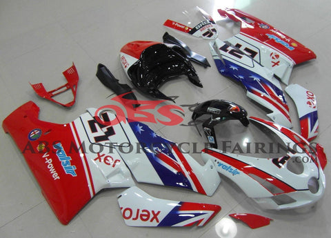 Ducati 749 (2003-2004) Red, White, Blue & Black #21 Fairings