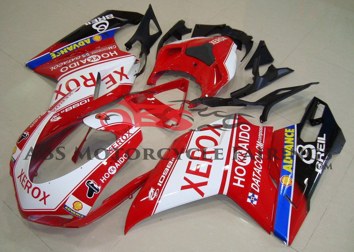 Ducati 848 (2007-2014) Red & White Xerox Hokkaido Fairings