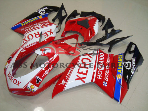 Ducati 1198 (2007-2012) Red & White Xerox Hokkaido Fairings