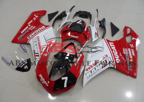 Ducati 1198 (2007-2012) Red, White & Black #7 Fairings