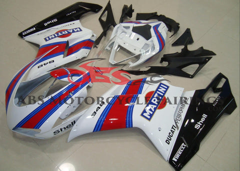 Ducati 1198 (2007-2012) White, Red & Blue Martini Fairings