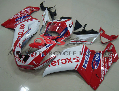 Ducati 848 (2007-2014) White & Red Xerox #41 Fairings