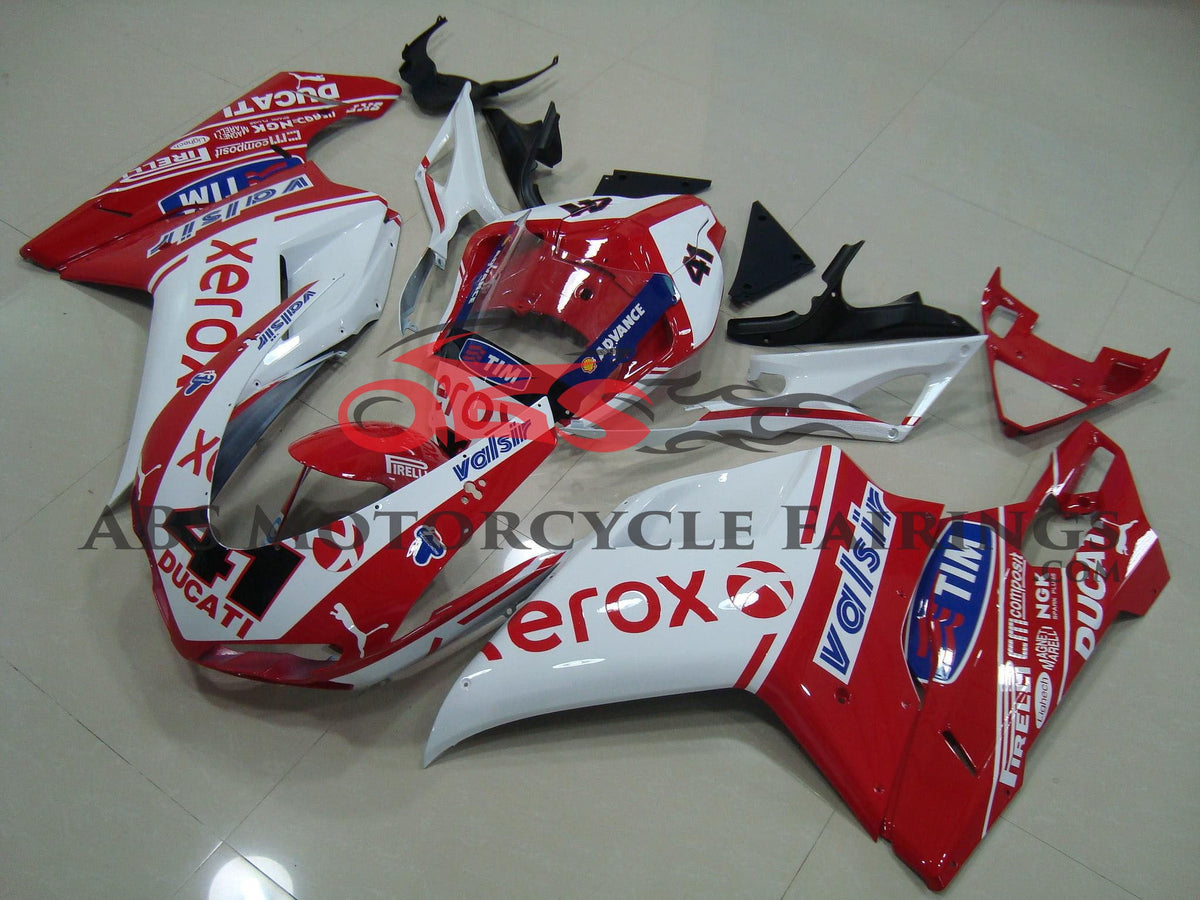 Ducati 1098 (2007-2012) Red & White Xerox #41 Fairings