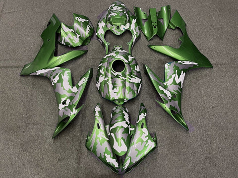 Yamaha YZF-R1 (2004-2006) Green, White & Gray Camouflage Fairings