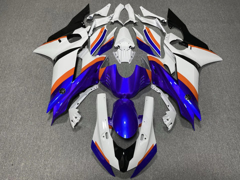 YAMAHA YZF-R6 (2017-2020) White, Blue, Orange & Black Fairings