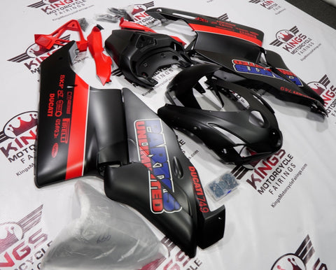 Ducati 749 (2003-2004) Matte Black, Red & Blue Fairings