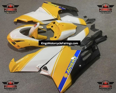 Ducati 749 (2003-2004) Yellow & White Race Fairings