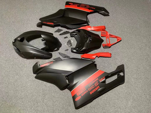 Ducati 749 (2005-2006) Matte Black & Red Fairings