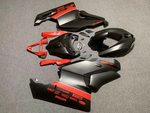 Ducati 749 (2005-2006) Matte Black & Red Fairings