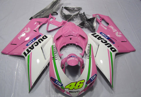 Ducati 848 (2007-2014) Pink, White, Green & Black Fairings