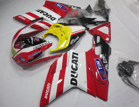 Ducati 848 (2007-2014) Red, White, Black & Yellow Fairings