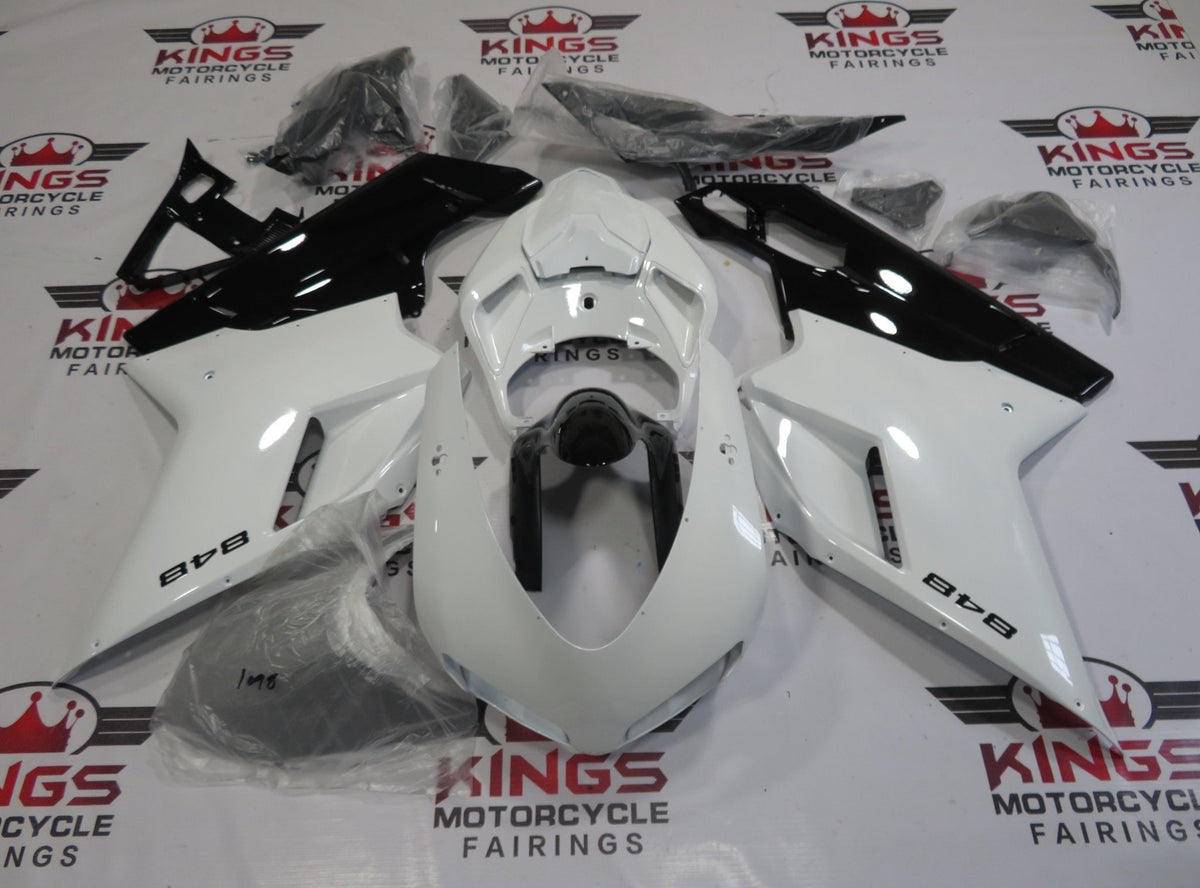 Ducati 848 (2007-2014) Pearl White & Black Fairings