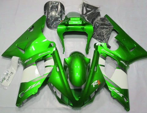 Yamaha YZF-R1 (2000-2001) Green, White & Silver Fairings