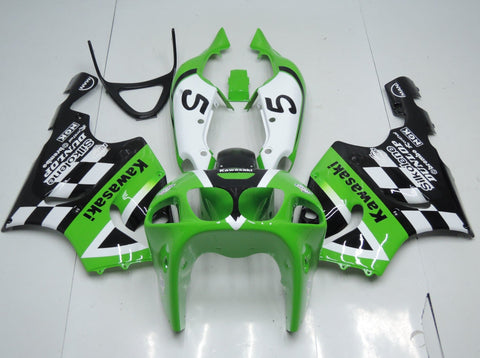 Fairing Kit for Kawasaki ZX-7R (1996-2002) Green, Black & White