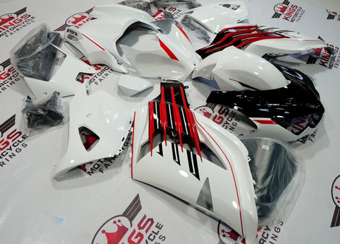 Fairing kit for a Kawasaki Ninja ZX14R (2012-2021) White, Black & Red