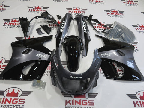 Fairing Kit for a Kawasaki ZX-11 / ZZR1100 D Model (1993-2001) Black & Gray