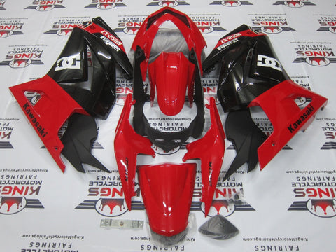 Fairing kit for a Kawasaki Ninja 250R (2008-2013) Red & Black Pirelli