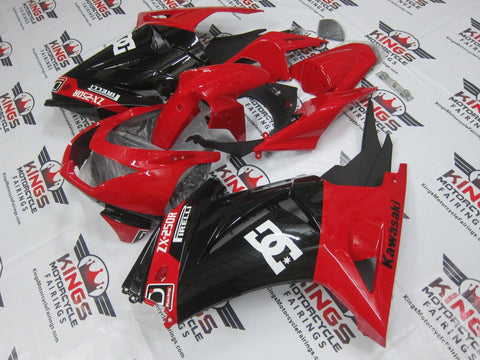 Fairing kit for a Kawasaki Ninja 250R (2008-2013) Red & Black Pirelli