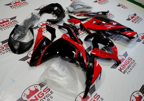 Fairing kit for a Kawasaki Ninja 300 (2013-2017) Red & Black