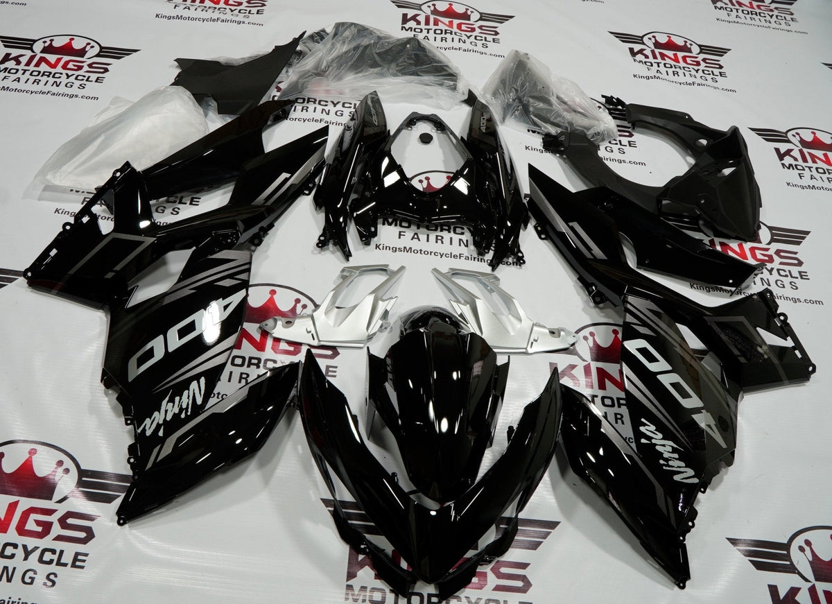 Fairing kit for a Kawasaki Ninja 400 (2018-2023) Black & Gray