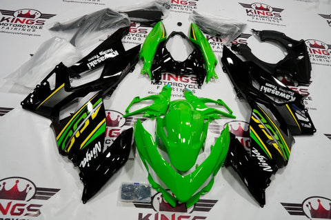 Fairing kit for a Kawasaki Ninja 400 (2018-2023) Green, Black & Yellow