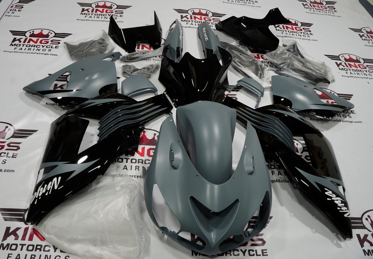 Fairing kit for a Kawasaki Ninja ZX14R (2006-2011) Black & Matte Black