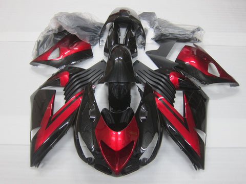 Fairing kit for a Kawasaki Ninja ZX14R (2006-2011) Black & Red