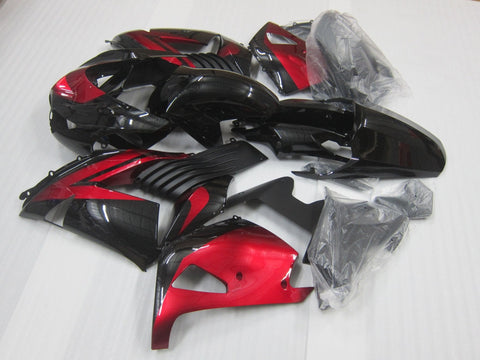 Fairing kit for a Kawasaki Ninja ZX14R (2006-2011) Black & Red